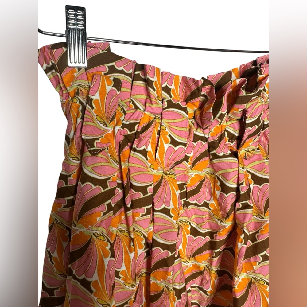 NWT Anthro x Devotion Twins Kotronas Vibrant Floral Polished Cotton Midi Skirt S - Picture 4 of 14